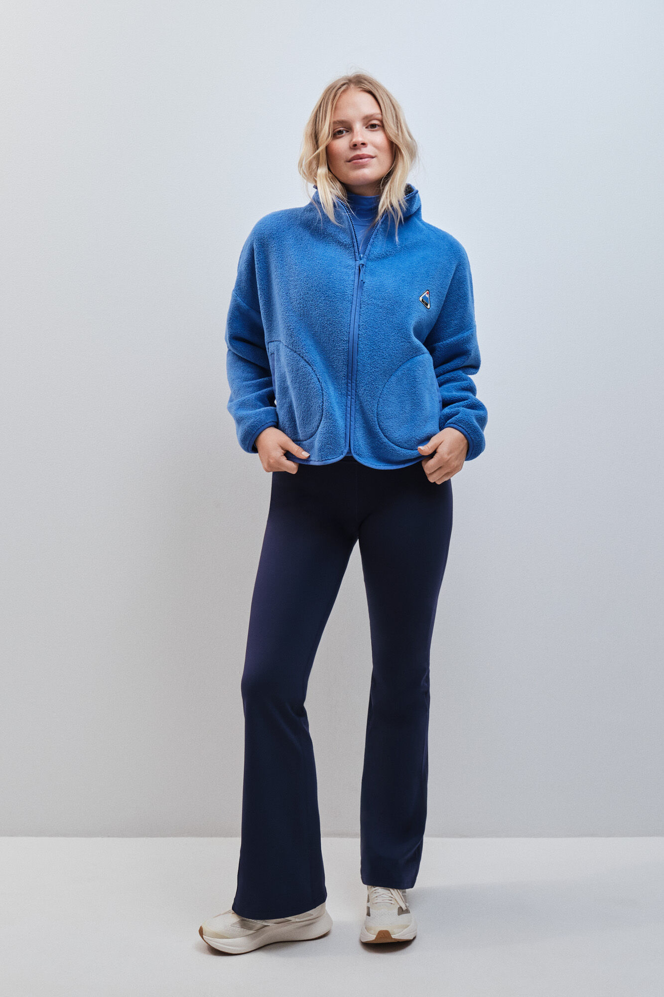 Dash and Stars Blue fleece zip fastening jacket