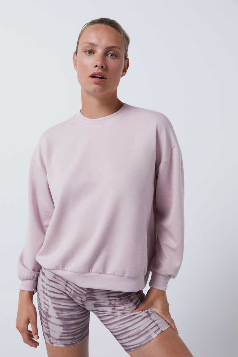 Dash and Stars Lilac modal sweatshirt pink