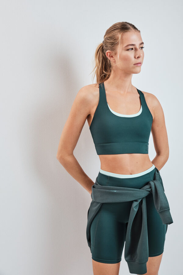 Dash and Stars Zelene 4D STRETCH biciklističke tajice green