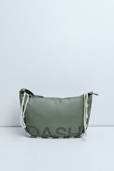 Dash and Stars Metallic maroon nylon crossbody bag printed