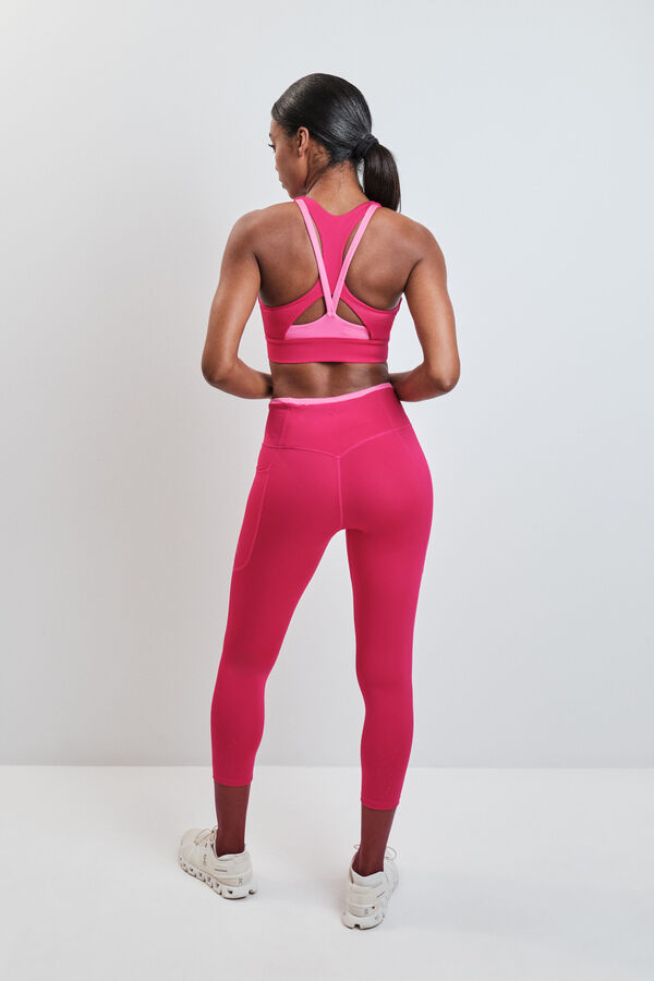 Dash and Stars Legging court 4D STRETCH rose rose