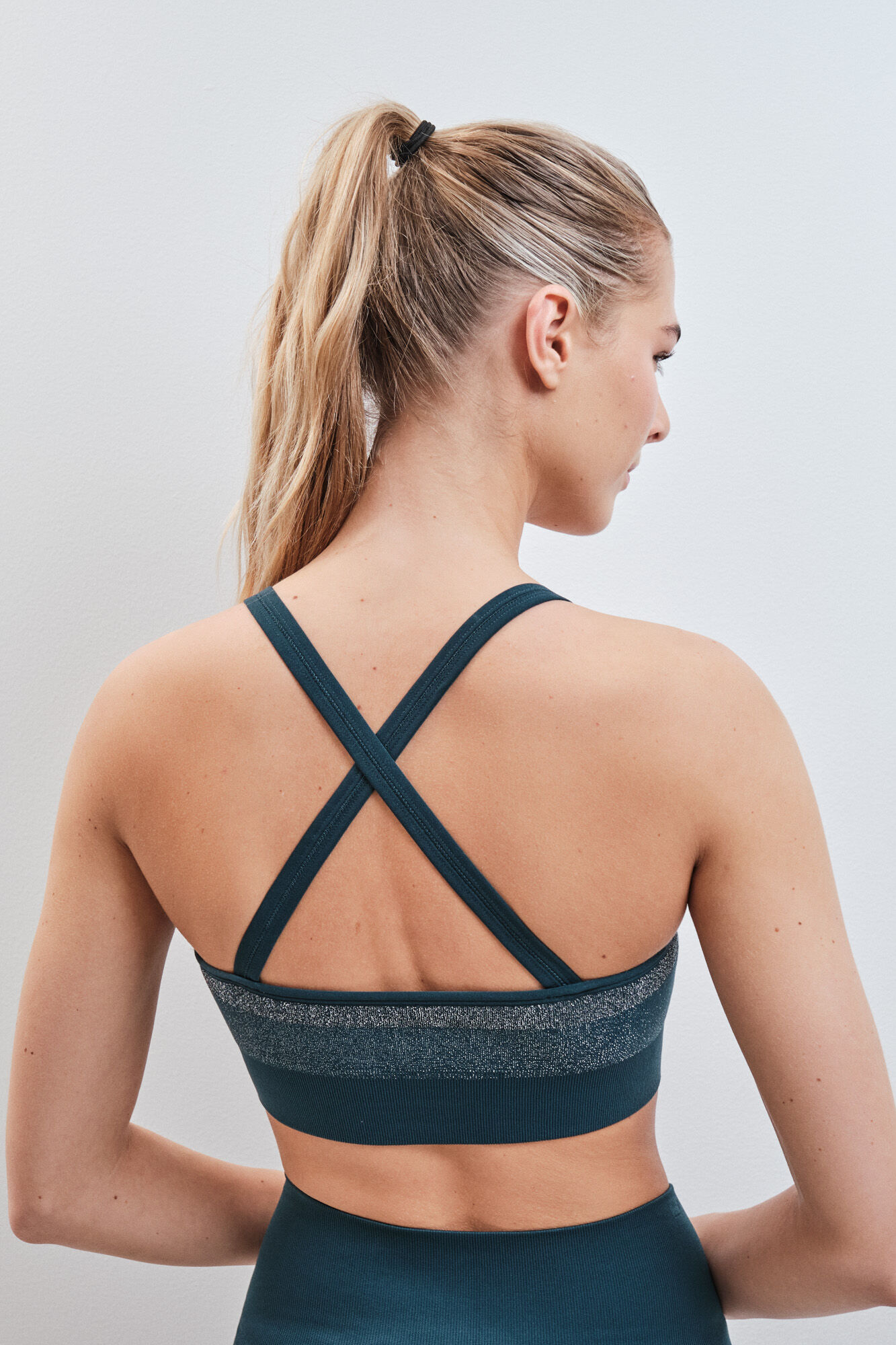 Dash and Stars Sujetador deportivo SEAMLESS COMFORT verde lurex