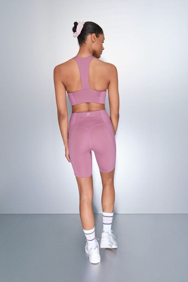 Dash and Stars Legging de cyclisme rose 4D STRETCH rose