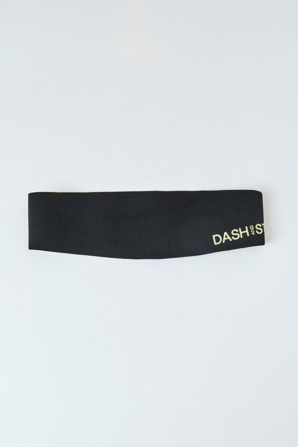Dash and Stars Yellow sports headband black