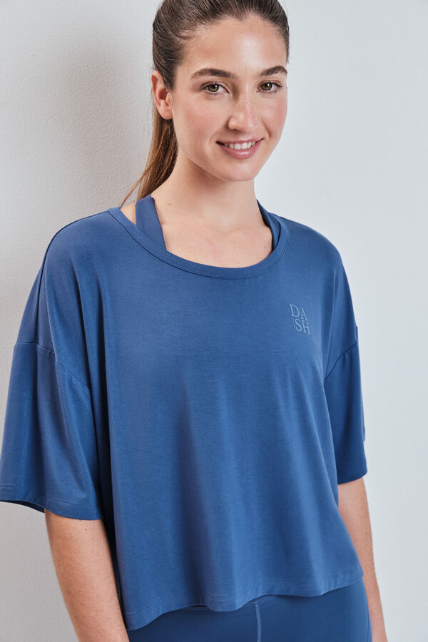 Dash and Stars Camiseta manga corta extra suave azul azul