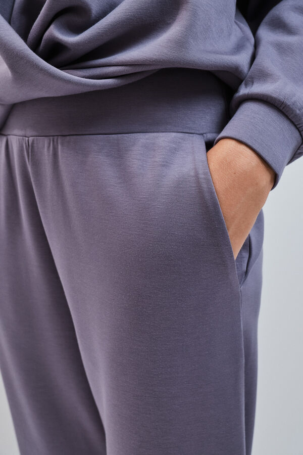Dash and Stars Blue soft touch jogger long trousers blue