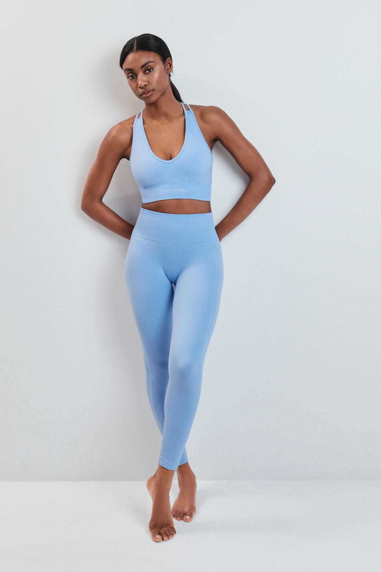 Dash and Stars Blue long leggings SEAMLESS COMFORT