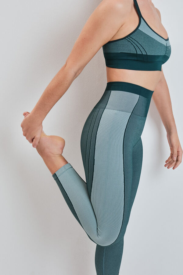 Dash and Stars Leggings SEAMLESS COMFORT crop verde verde