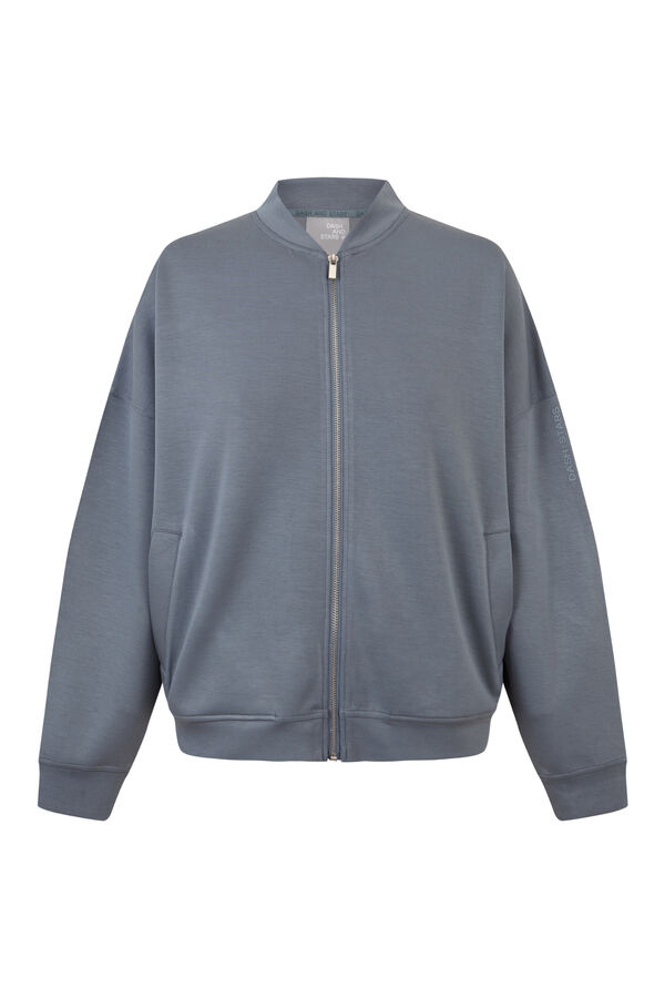 Dash and Stars Green soft touch bomber jacket green