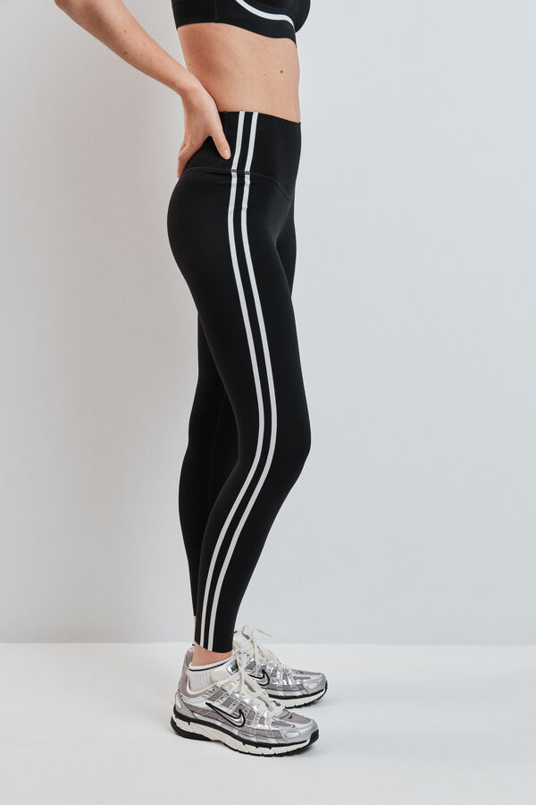 Dash and Stars Leggings COMPRESSIVE largo negro negro