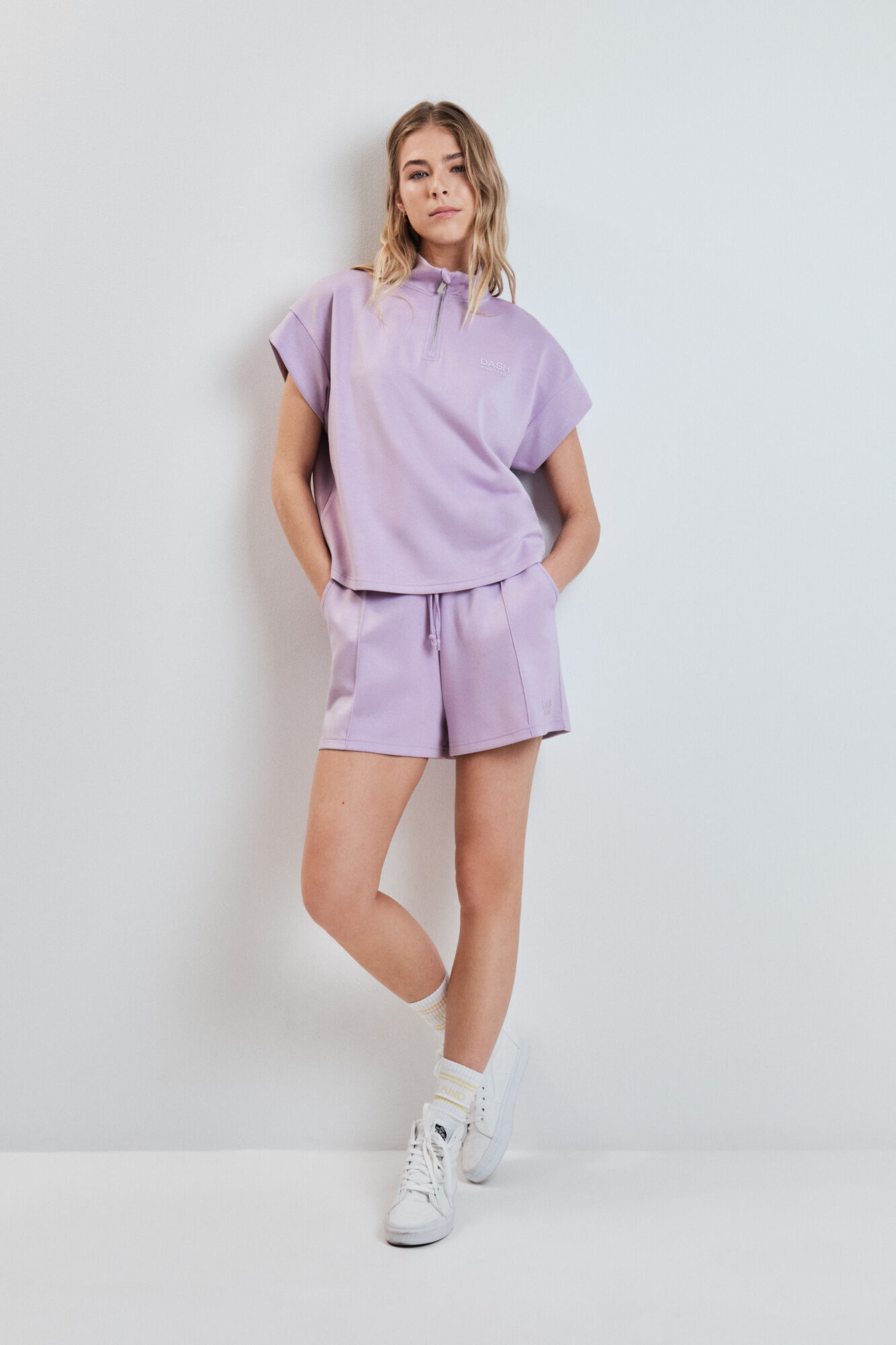 Dash and Stars Pink soft viscose short sleeve sweatshirt