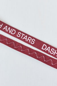 Dash and Stars 3-pack elastic logo headbands
