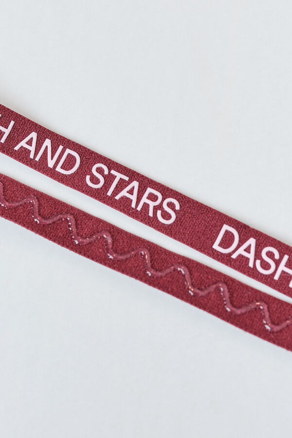 Dash and Stars 3-pack elastic logo headbands green