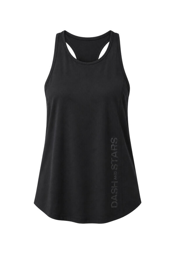 Dash and Stars Crna tehnička majica halter izreza black