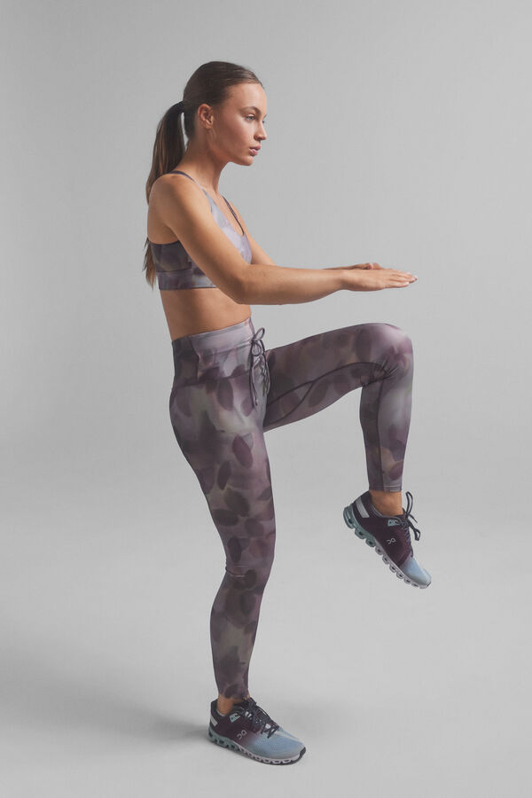 Dash and Stars Multicoloured khaki 4D STRETCH leggings. printed