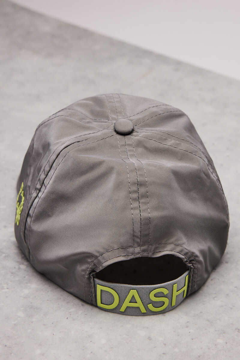 Dash and Stars Water repellent silver cap grey