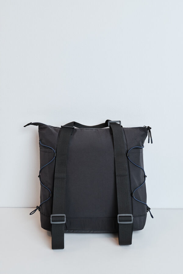 Dash and Stars Crni ruksak s vi&scaron;e načina kopčanja black