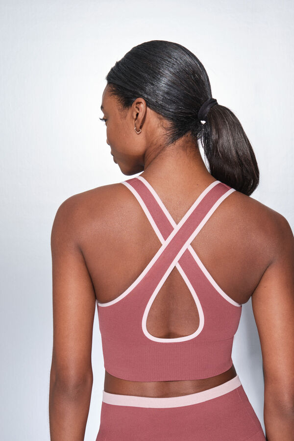 Dash and Stars SEAMLESS COMFORT pink sports bra pink