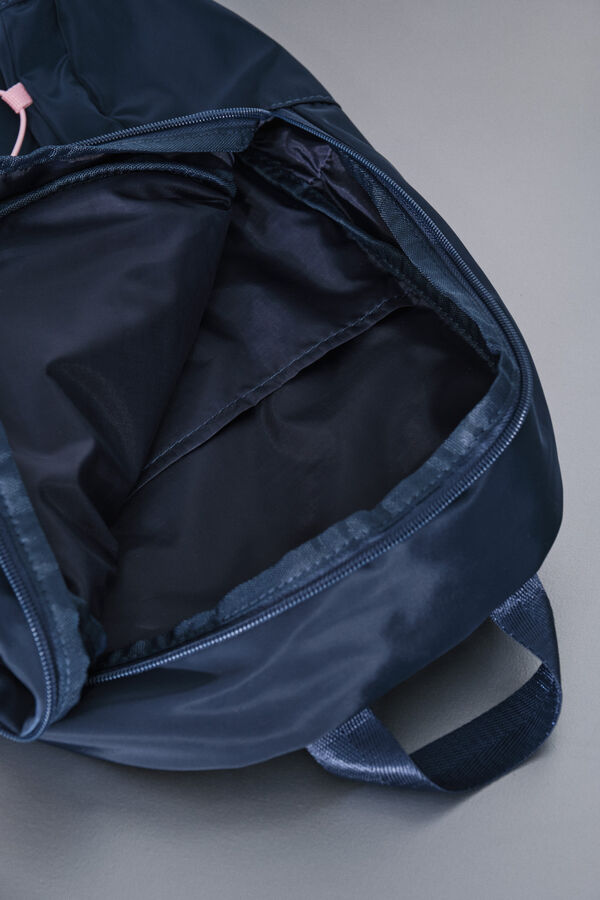 Dash and Stars Blue sports backpack with pink rubber bands blue