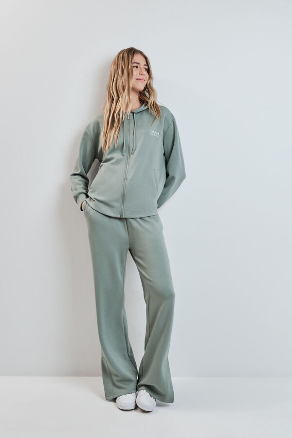 Dash and Stars Pantalon long ample en viscose douce vert vert