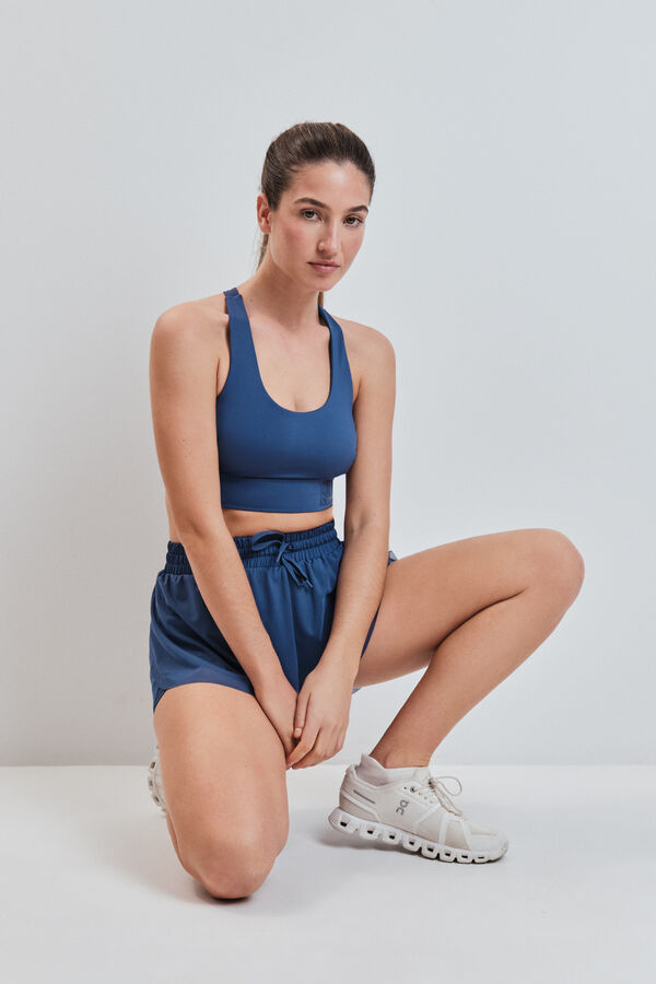 Dash and Stars Short ultra l&eacute;ger en tissu mesh bleu bleu