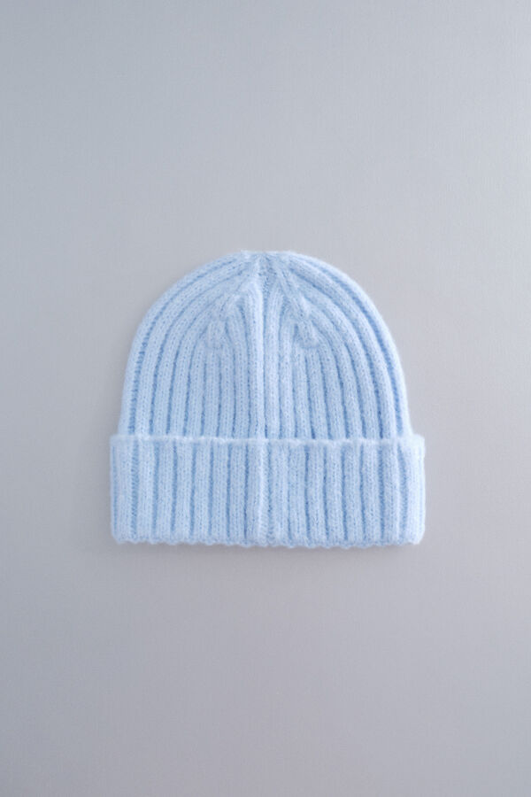Dash and Stars Baby blue jersey-knit beanie blue