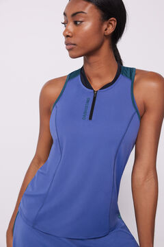 Dash and Stars Two-tone vest top blue