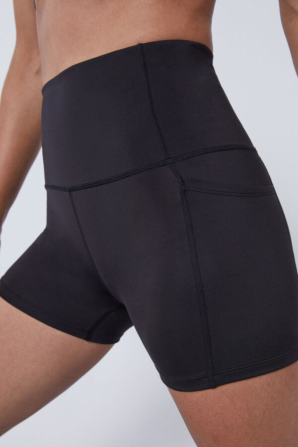 Leggings cortos 'hot pant' negro 4D Stretch, Pantalones deportivos de  mujer