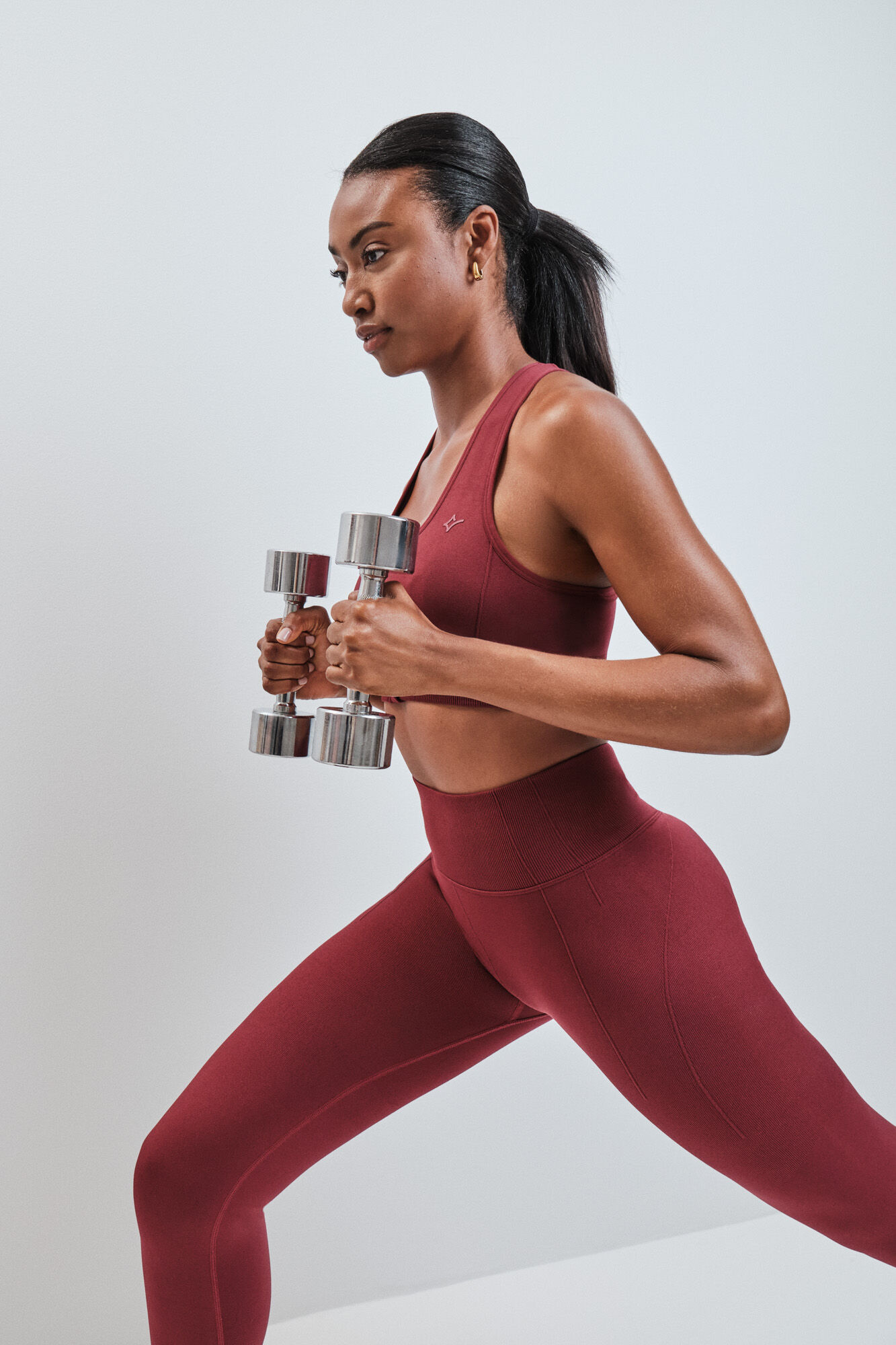 Dash and Stars Red long seamless leggings SEAMLESS FIT