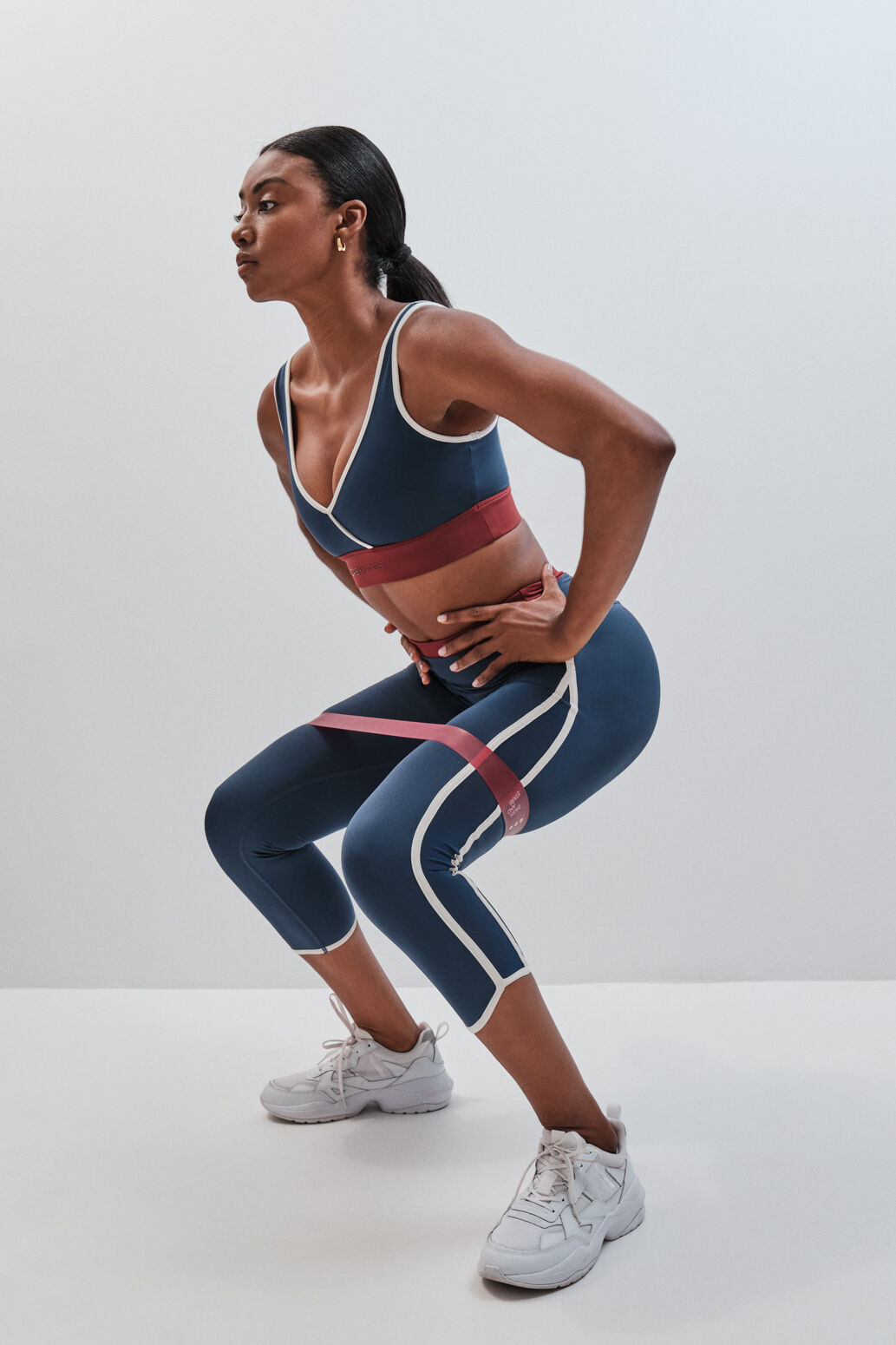 Dash and Stars Sujetador deportivo 4D Stretch azul oscuro