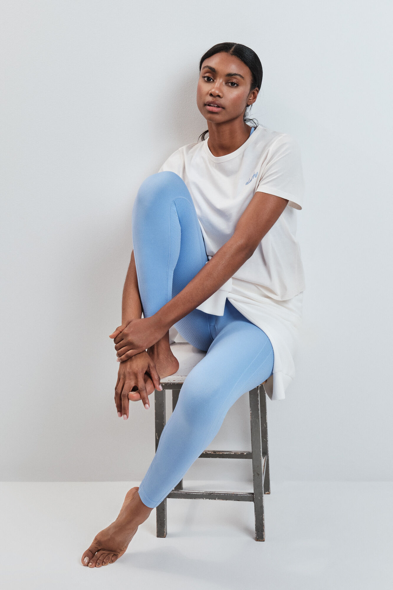 Dash and Stars White extra soft short-sleeved T-shirt