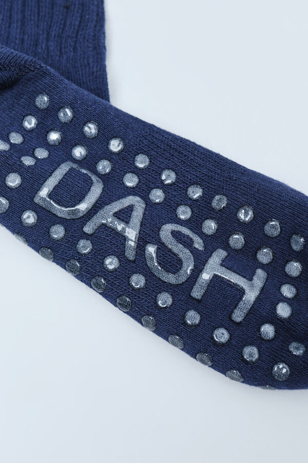 Dash and Stars Chaussettes longues fronc&eacute;es bleues bleu
