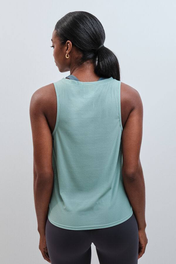 Dash and Stars T-shirt dos nu semi-transparent vert vert