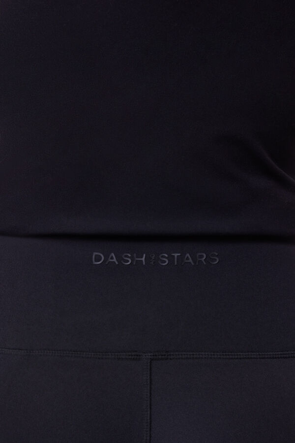 Dash and Stars Soft Move black flared leggings fekete