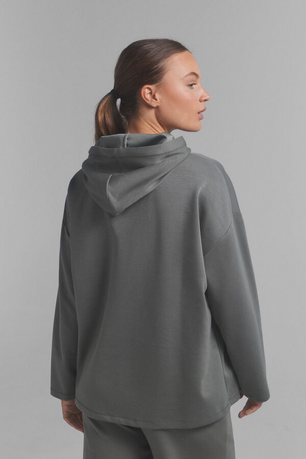 Dash and Stars Soft khaki hood sweatshirt. Special collaboration @ffitcoco beige