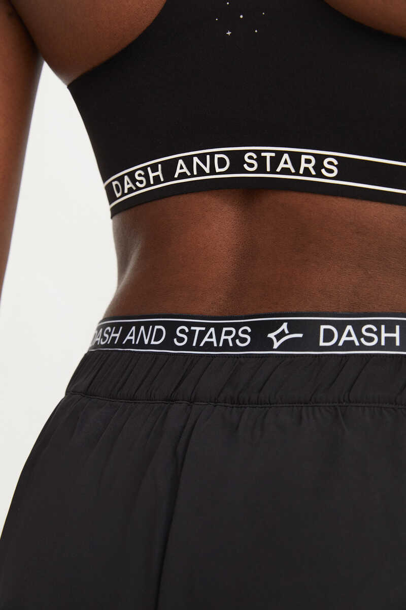 Dash and Stars Black mesh waterproof shorts black