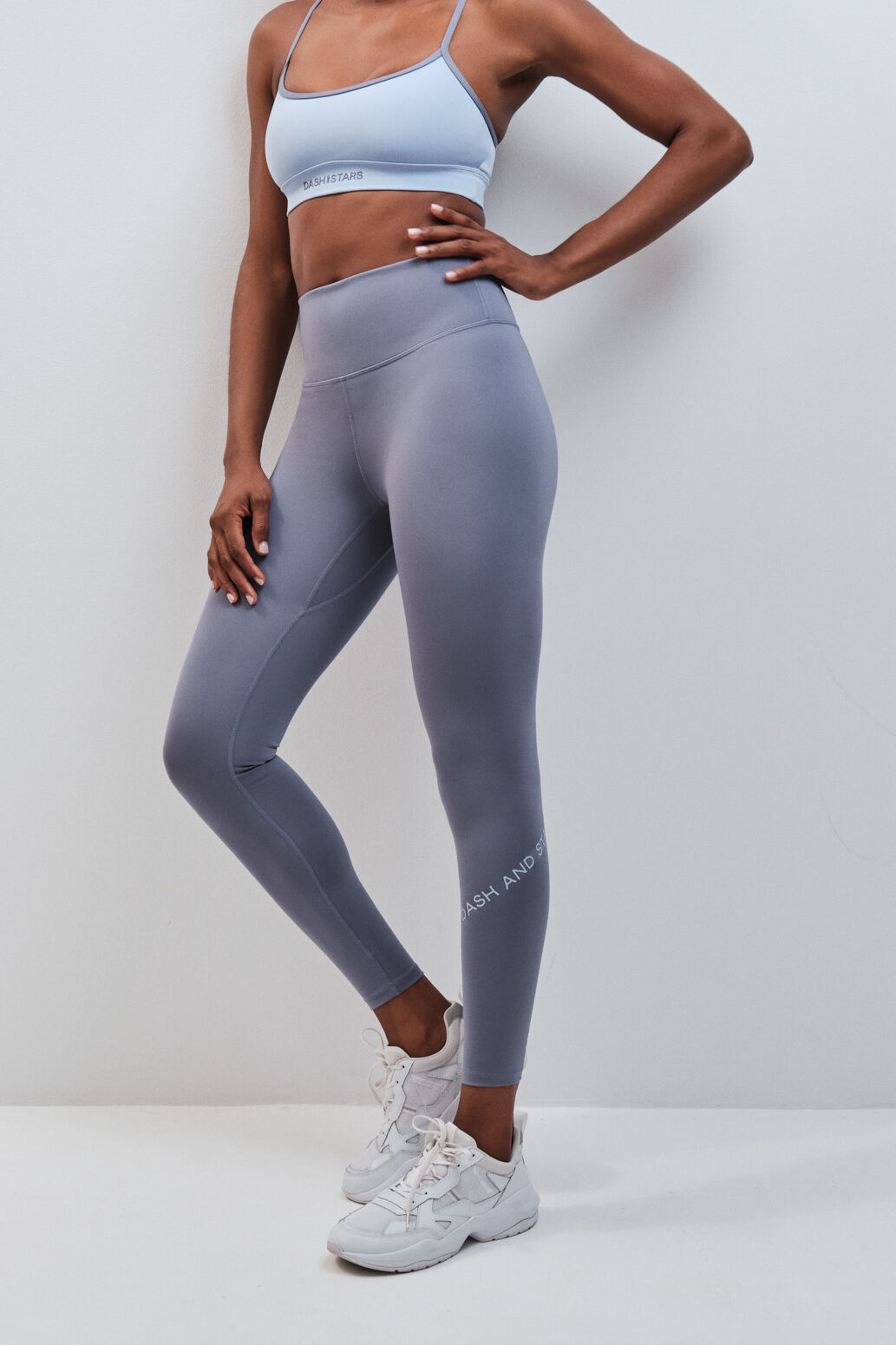 Dash and Stars Blue 4D STRETCH long leggings