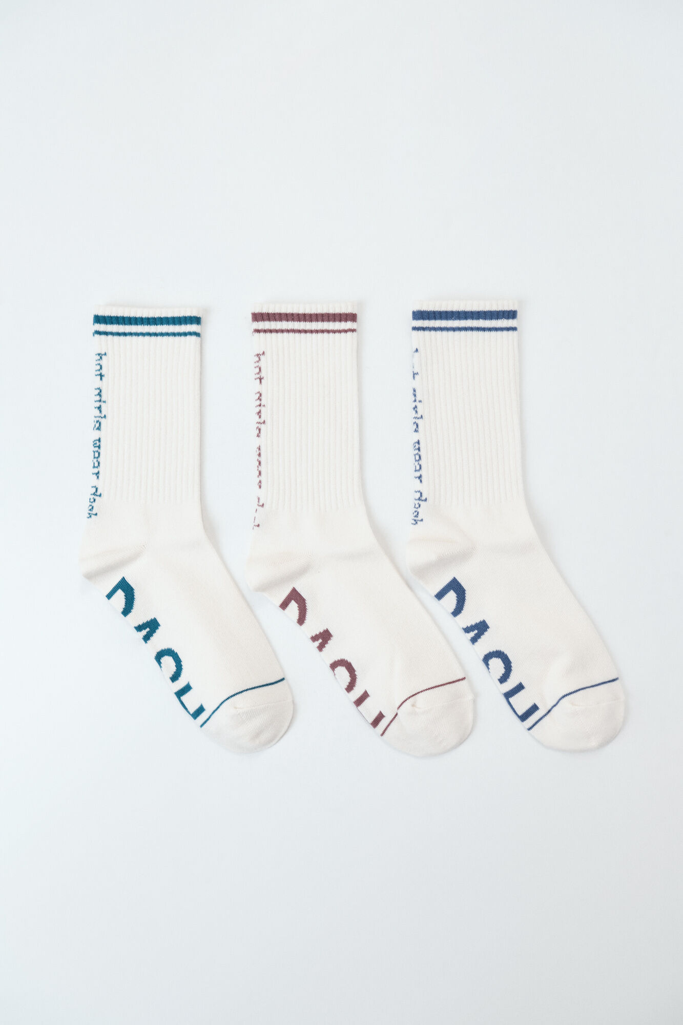 Dash and Stars Lot de 3 chaussettes moyennes en coton