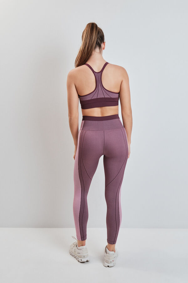 Dash and Stars Leggings SEAMLESS COMFORT crop rosa rosa