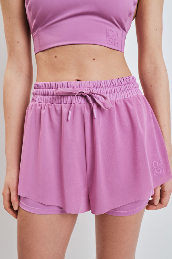 Dash and Stars Short ultra ligero malla rosa rosa
