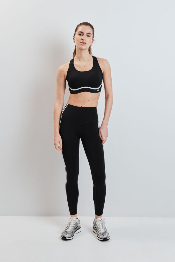 Dash and Stars Black sports bra COMPRESSIVE black