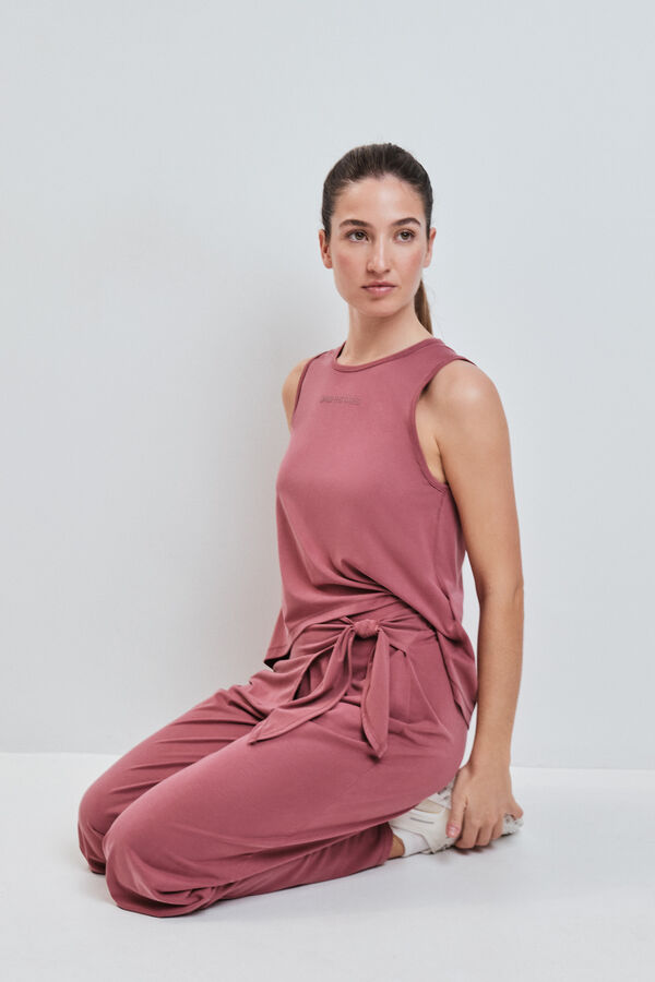 Dash and Stars Maroon soft touch palazzo long trousers printed