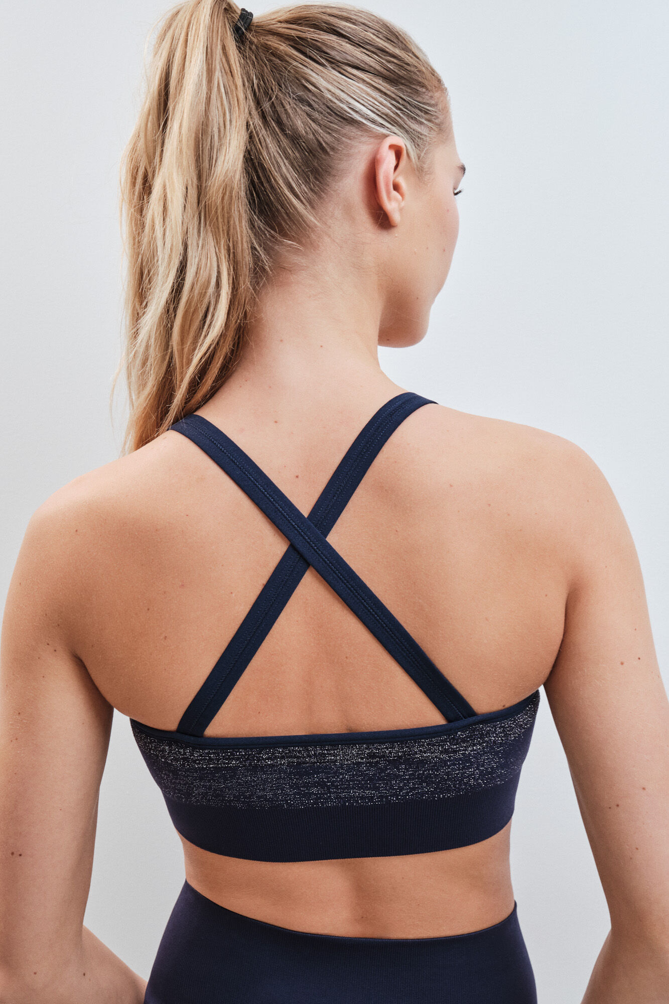 Dash and Stars Sujetador deportivo SEAMLESS COMFORT azul lurex