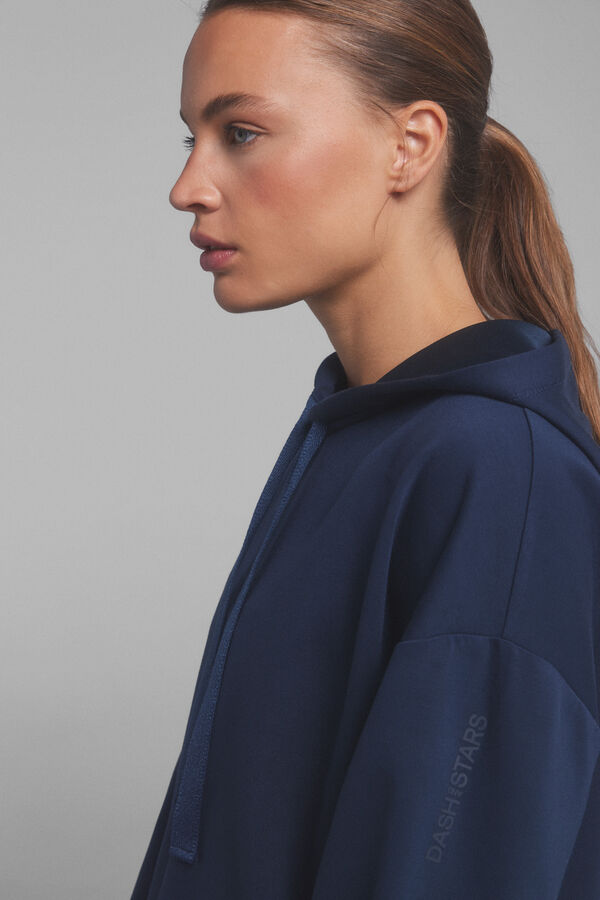 Dash and Stars Soft blue hood sweatshirt. Special collaboration @ffitcoco blue