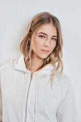 Dash and Stars Veste &agrave; capuche en viscose douce grise gris