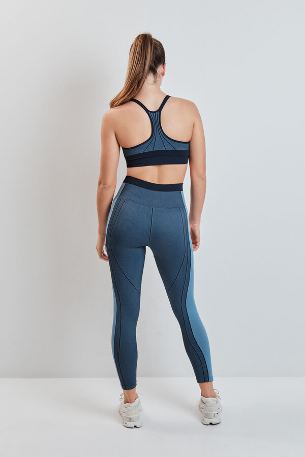 Dash and Stars Leggings SEAMLESS COMFORT crop azul azul