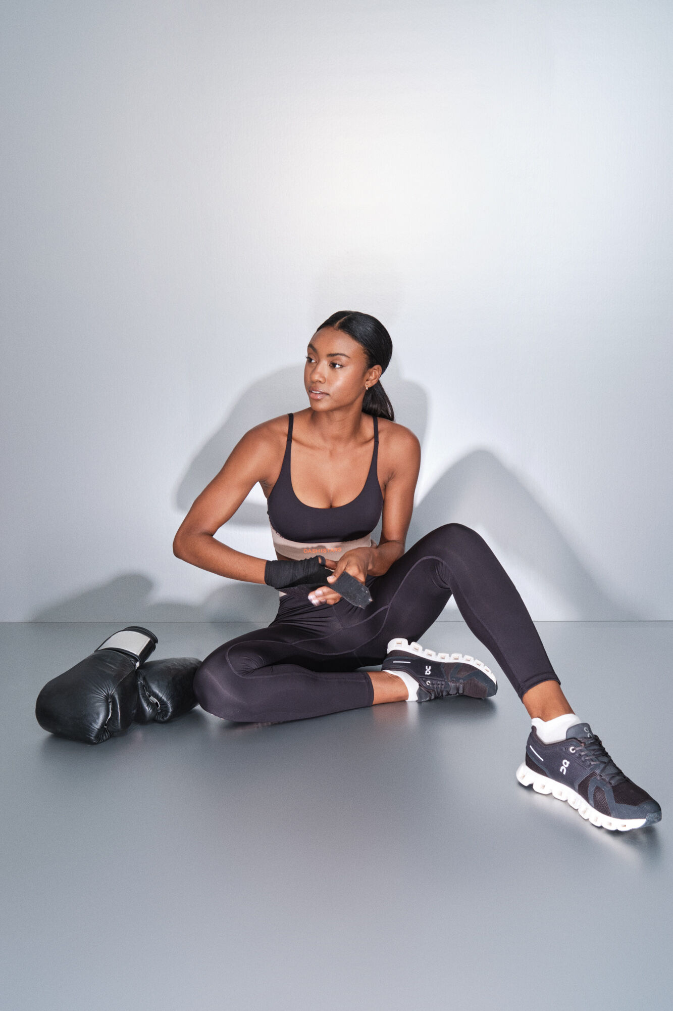 Dash and Stars Legging preta com estampa animal 4D STRETCH