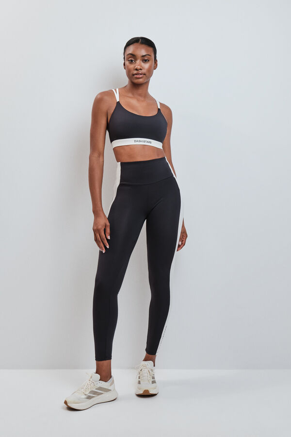 Dash and Stars Black 4D Stretch sports bra black
