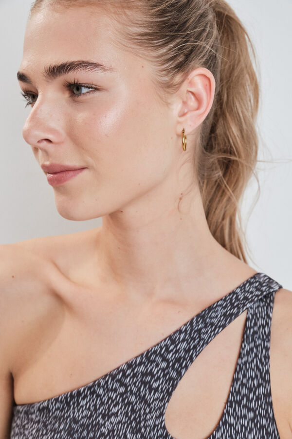 Dash and Stars Soutien-gorge de sport 4D Stretch imprim&eacute; bicolore noir