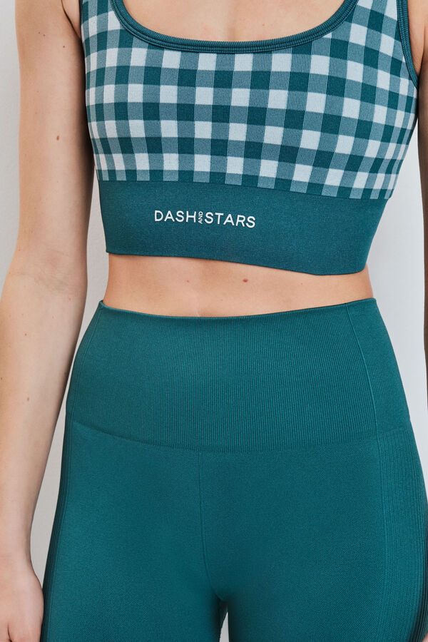 Dash and Stars Leggings SEAMLESS COMFORT crop azul azul